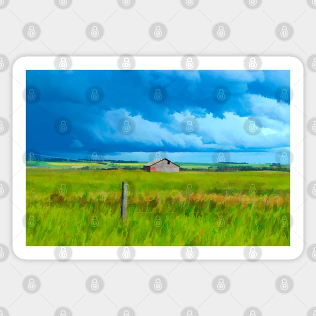 Prairie sky illustration. Sticker by CanadianWild418